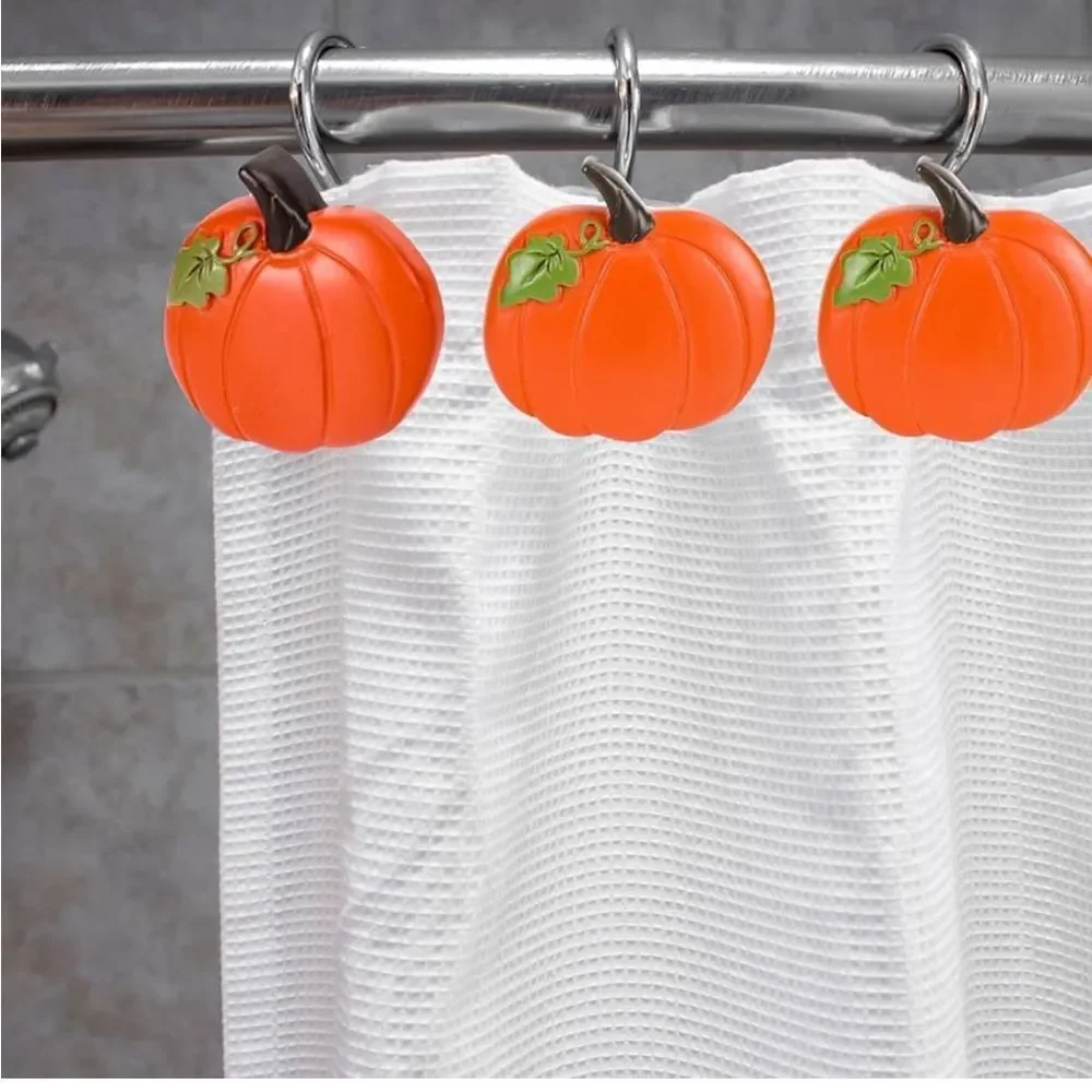 Pumpkin Shower Curtain Hooks